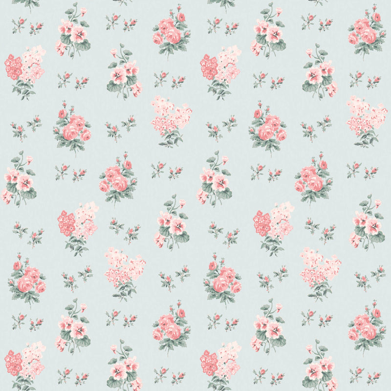 Posies in Mint Wallpaper