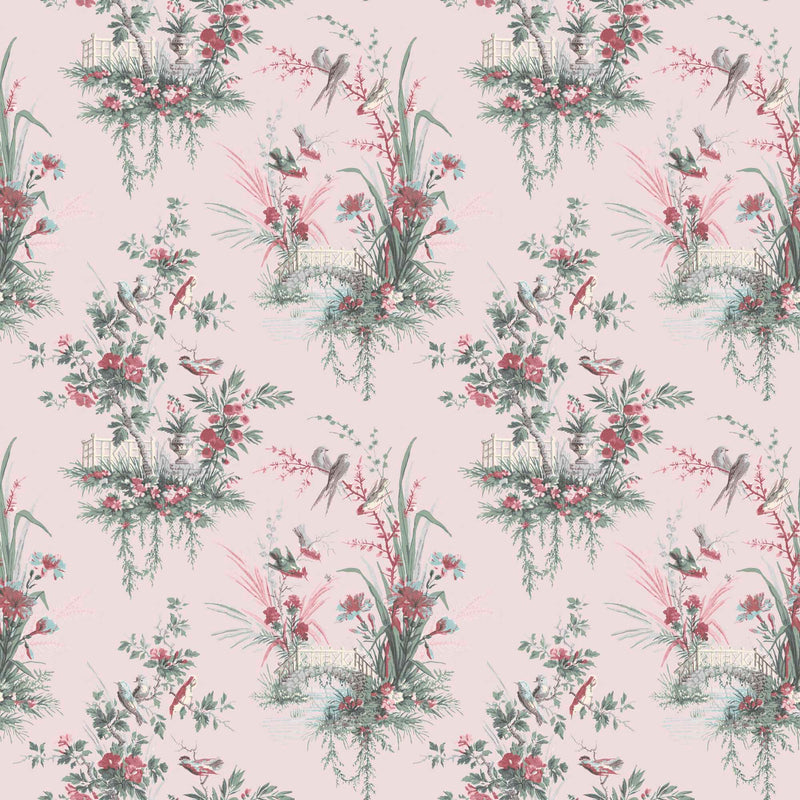 Magical Garden in Pink Wallpaper