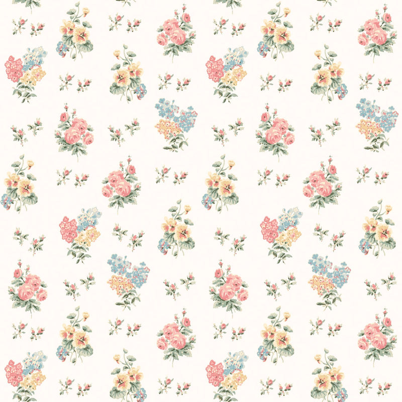 Posies in Cottage Cream Wallpaper